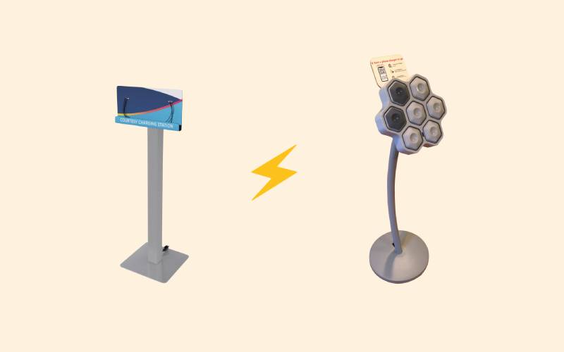 Phone charging stations