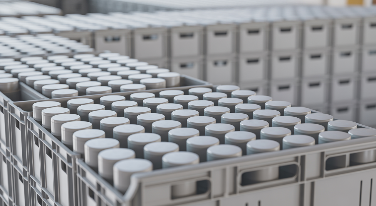 Close-up of various plastic caps and closures, highlighting product safety and quality.