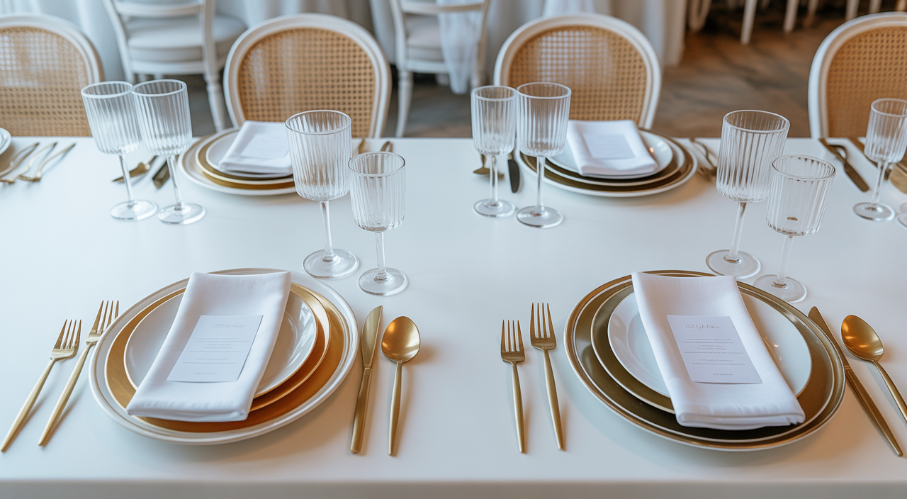 Elegant luxury wedding reception setup in Virginia with coordinated rentals and décor
