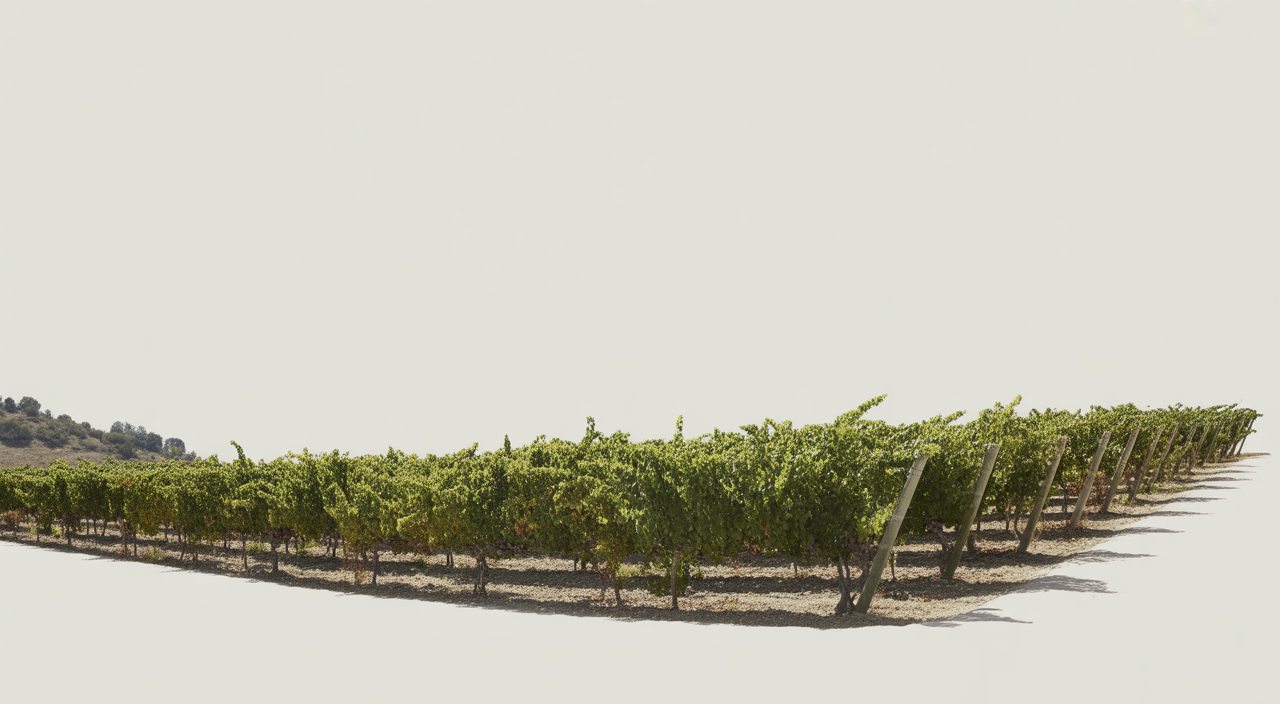 Sunlit Napa Valley vineyard with green grapevines and natural landscape