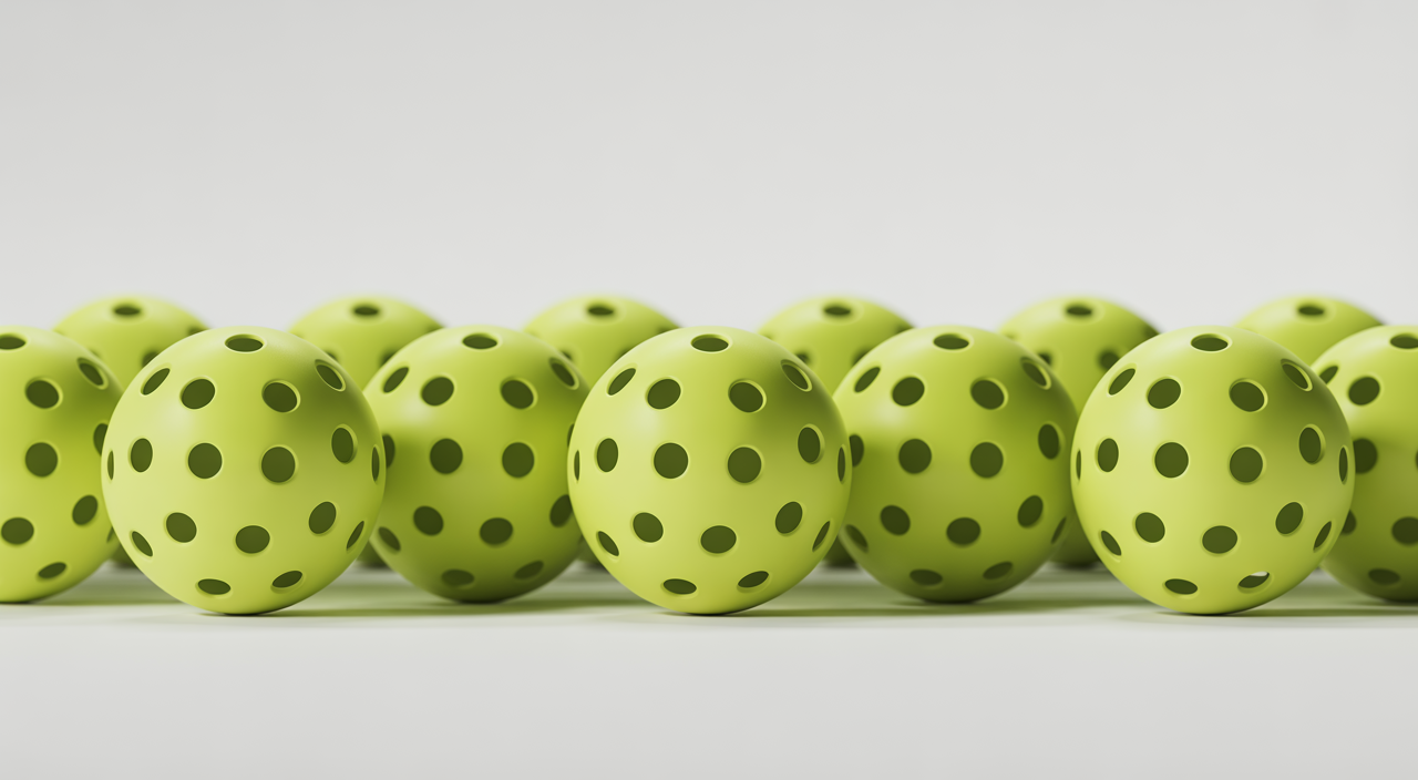 Outdoor pickleballs designed for durability, visibility, and consistent performance on hard courts